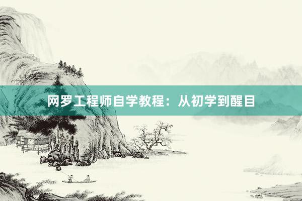 网罗工程师自学教程：从初学到醒目