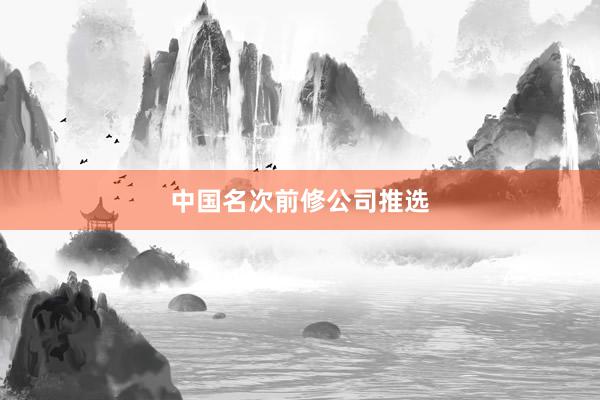 中国名次前修公司推选