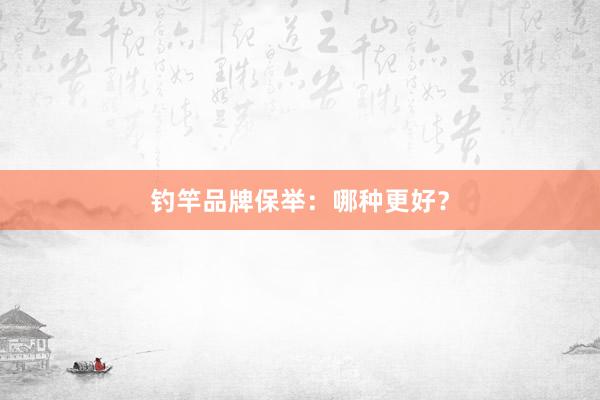 钓竿品牌保举：哪种更好？